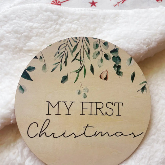 My First Christmas Plaque- Winter Vine