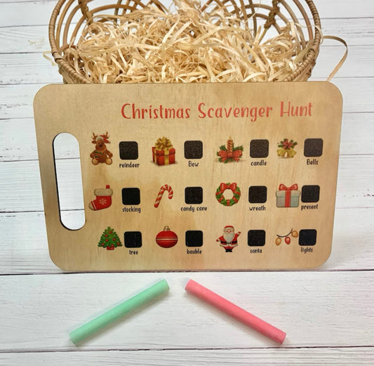 Christmas Scavenger Hunt Board