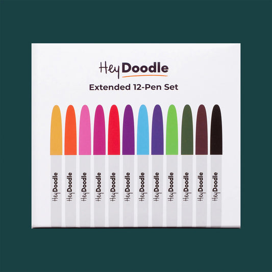 HeyDoodle Standard 12 Pen Set