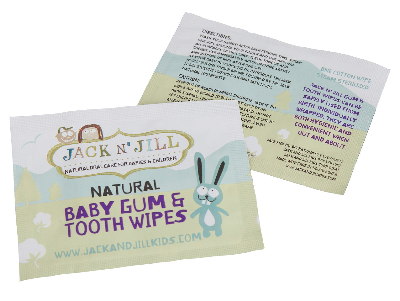 Jack N Jill Baby Gum and Tooth Wipes - 25 pack