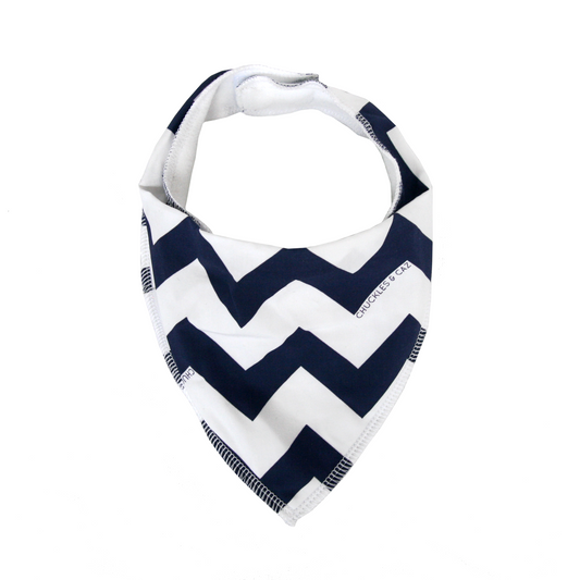 Navy Chevron Dribble Bib