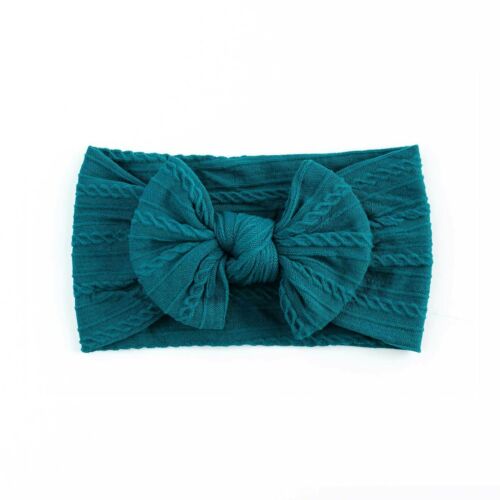 Nylon Cable Bow Headband- Peacock