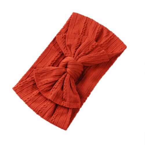 Nylon Cable Bow Headband- Rouge