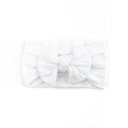 Nylon Cable Bow Headband- White